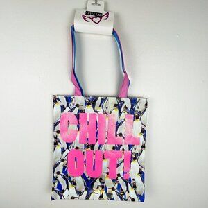 Chill Out Penguin Vinyl Double Handle Tote Bag